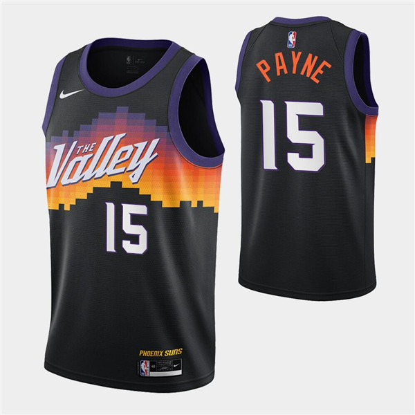 Men's Phoenix Suns #15 Cameron Payne Black NBA 2020-21 City Edition New Uniform Stitched Jersey
